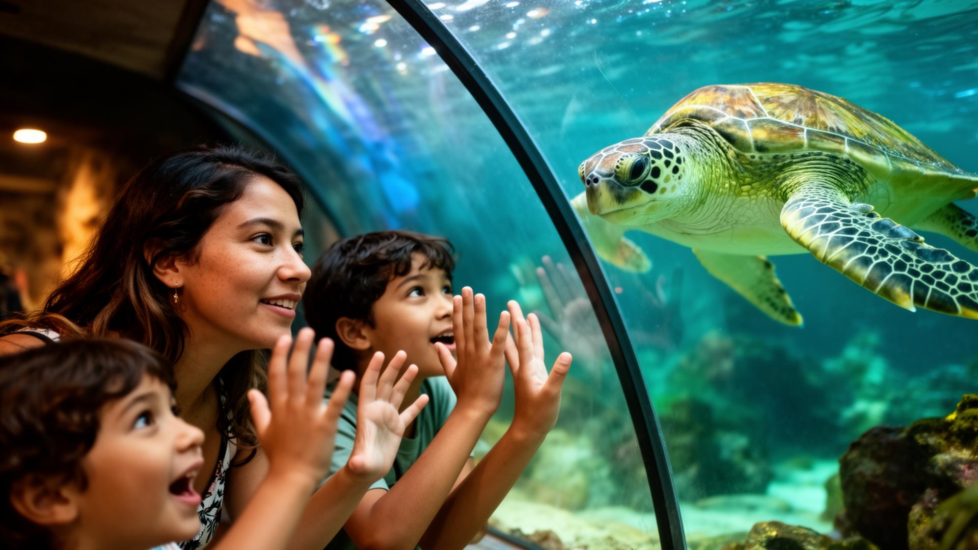 Family at the Aquarium