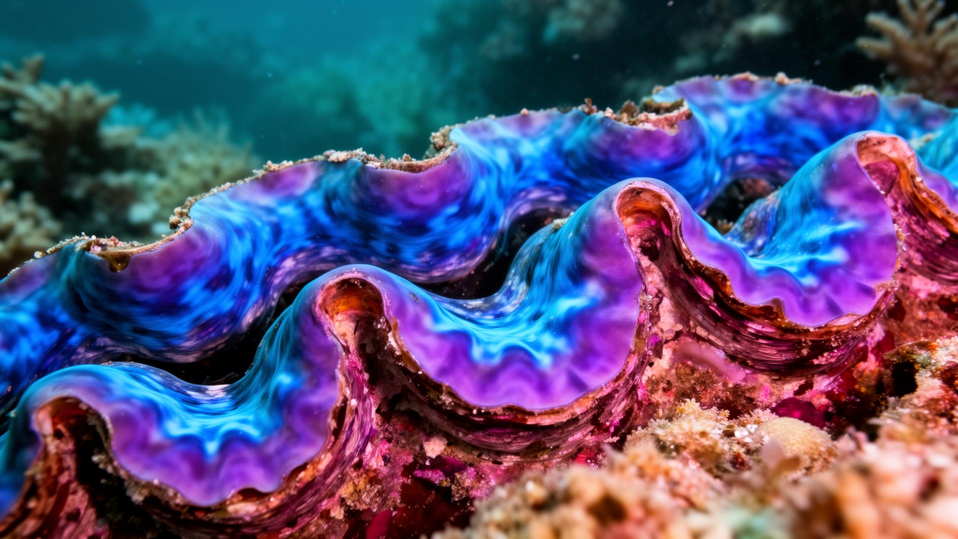 Giant clams display