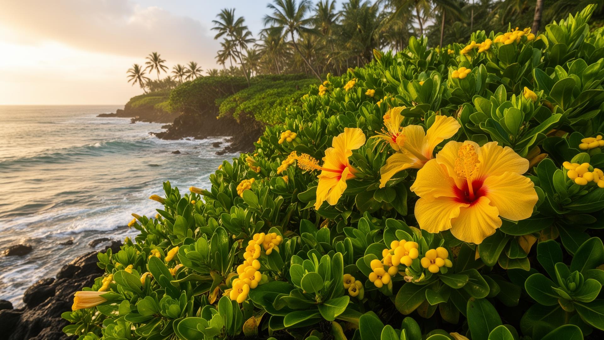 The garden between the tanks.