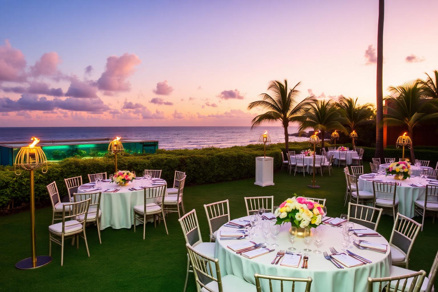 Weddings between the reef tanks.