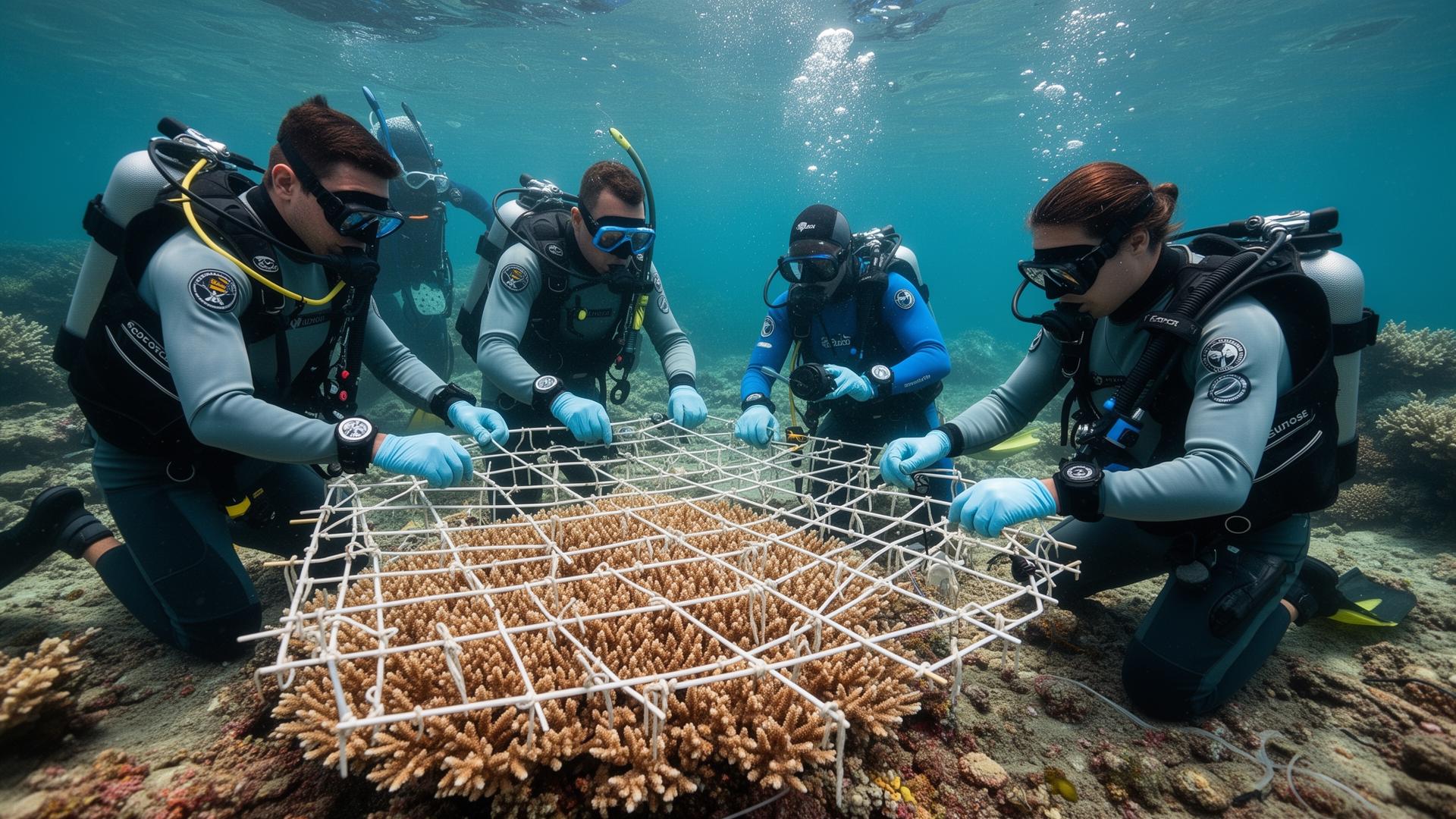 Rain gardens, coral nurseries, rescue.