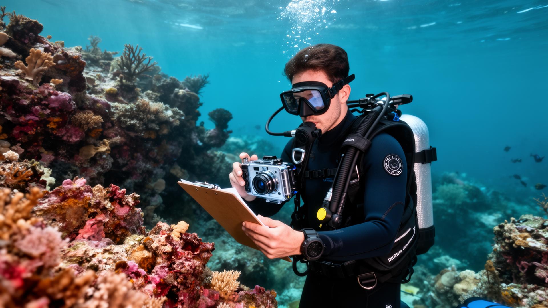 Aquarium researchers in the lab